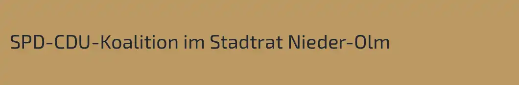 SPD-CDU-Koalition im Stadtrat Nieder-Olm